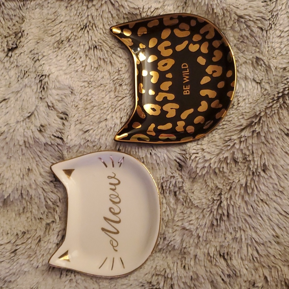 2 Cat trinket holders